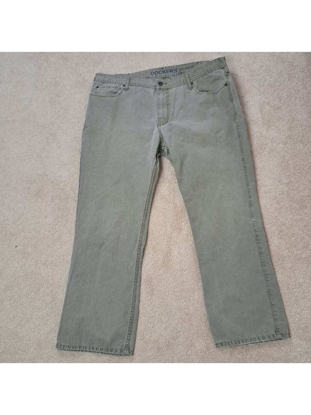 Dockers 40x30 Classic Fit Grey Jeans Straight Leg Everyday Style
